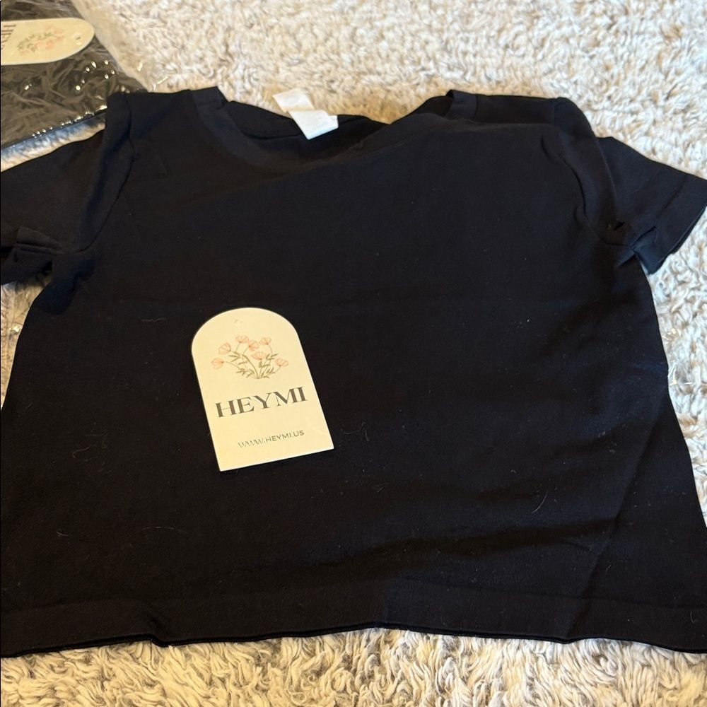 HEYMI Black active‎ T-Shirt